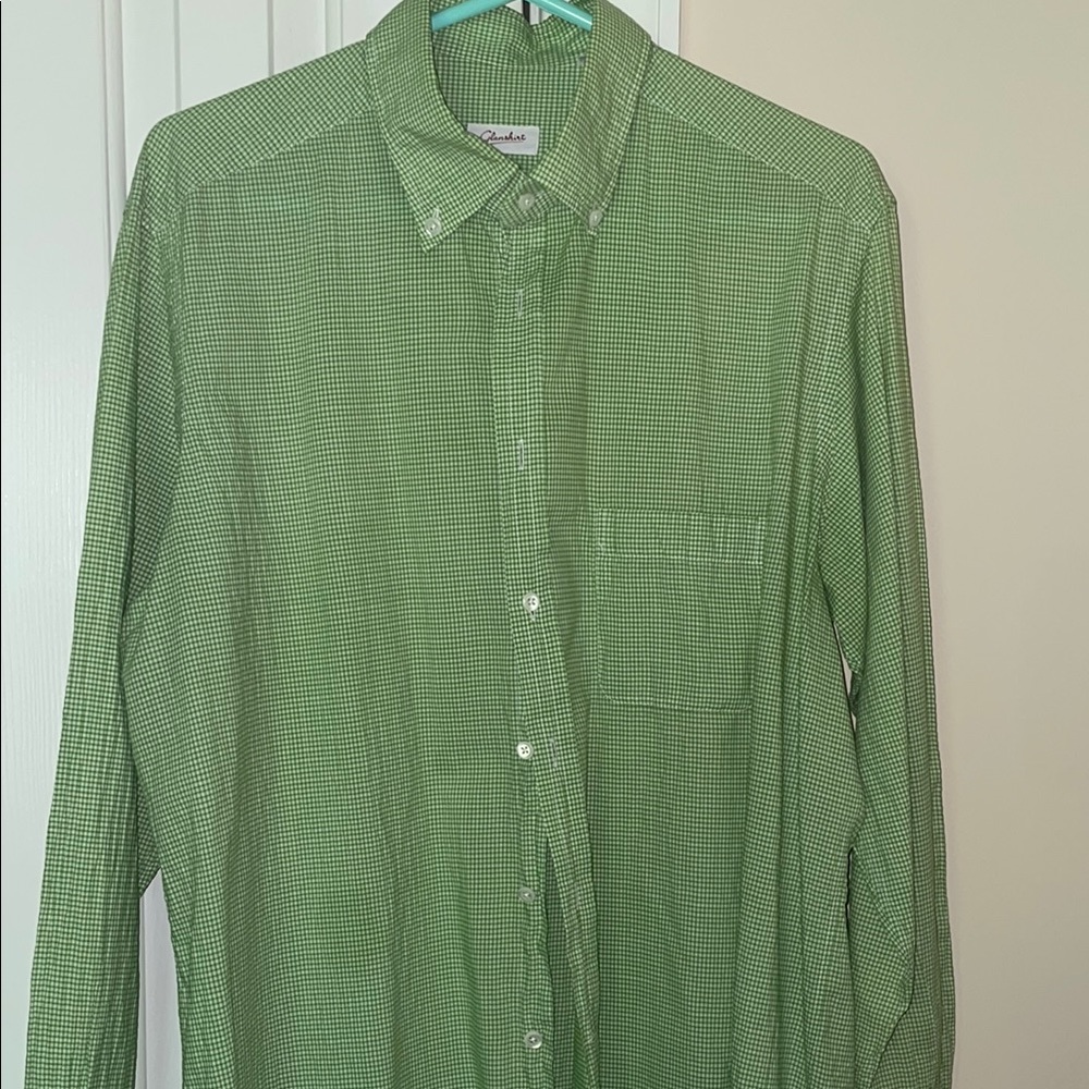 Glanshirt Green Casual Button Down Shirt